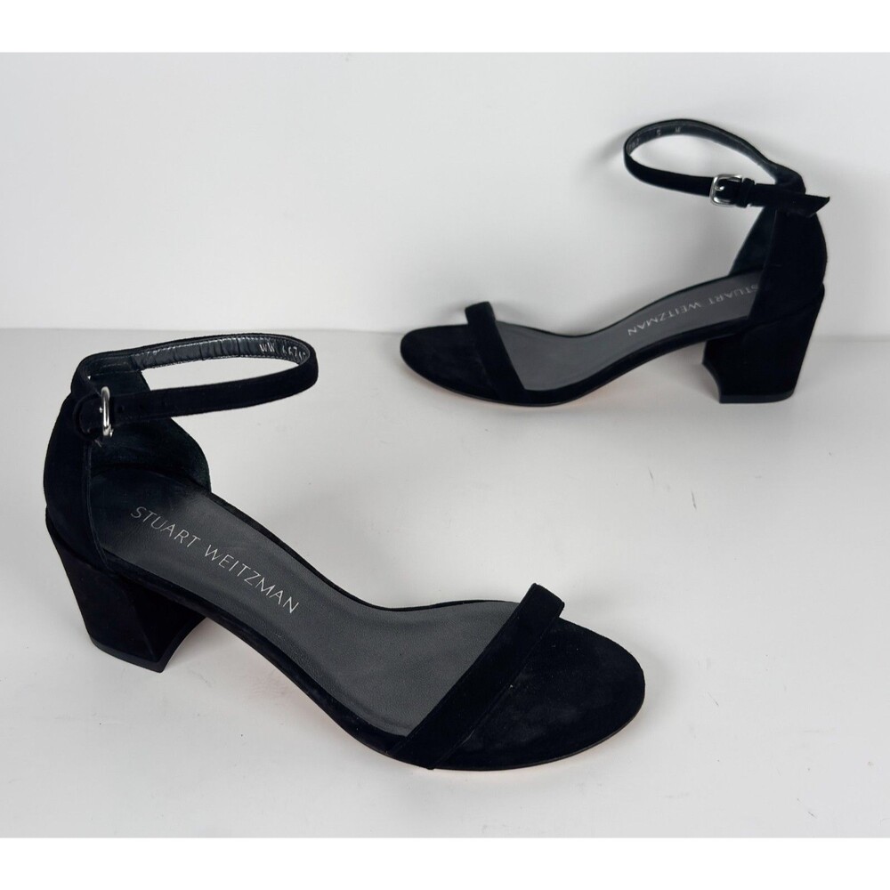 Stuart Weitzman Nearlynude Brown Suede Women's Sandals SZ 5 $398